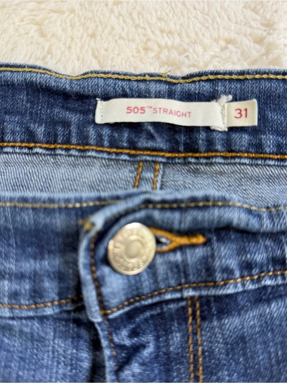 Levi’s 505 Straight Jeans Women’s Size 31 Blue Denim Classic Straight Leg